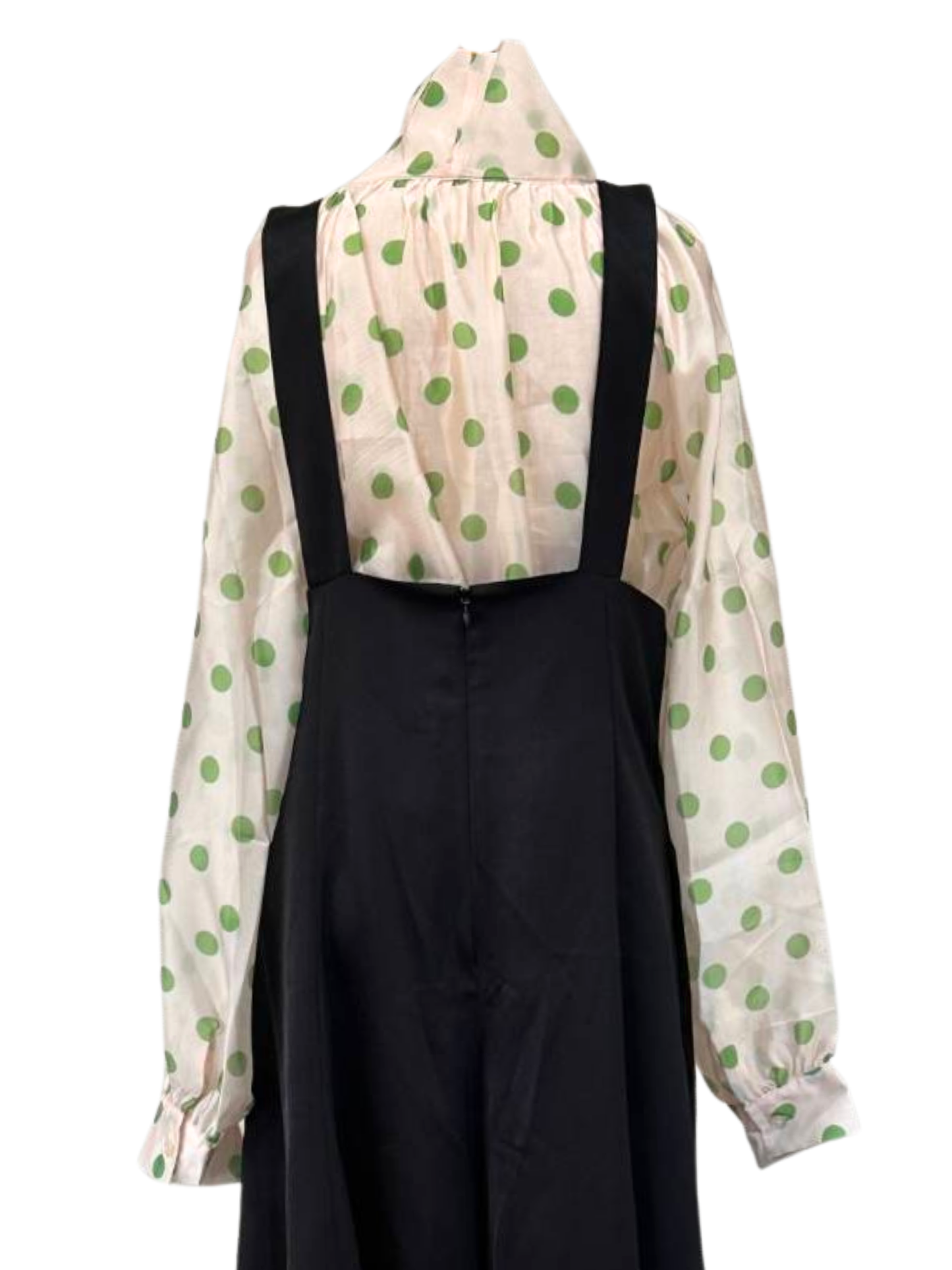 グリーンドットブラウス