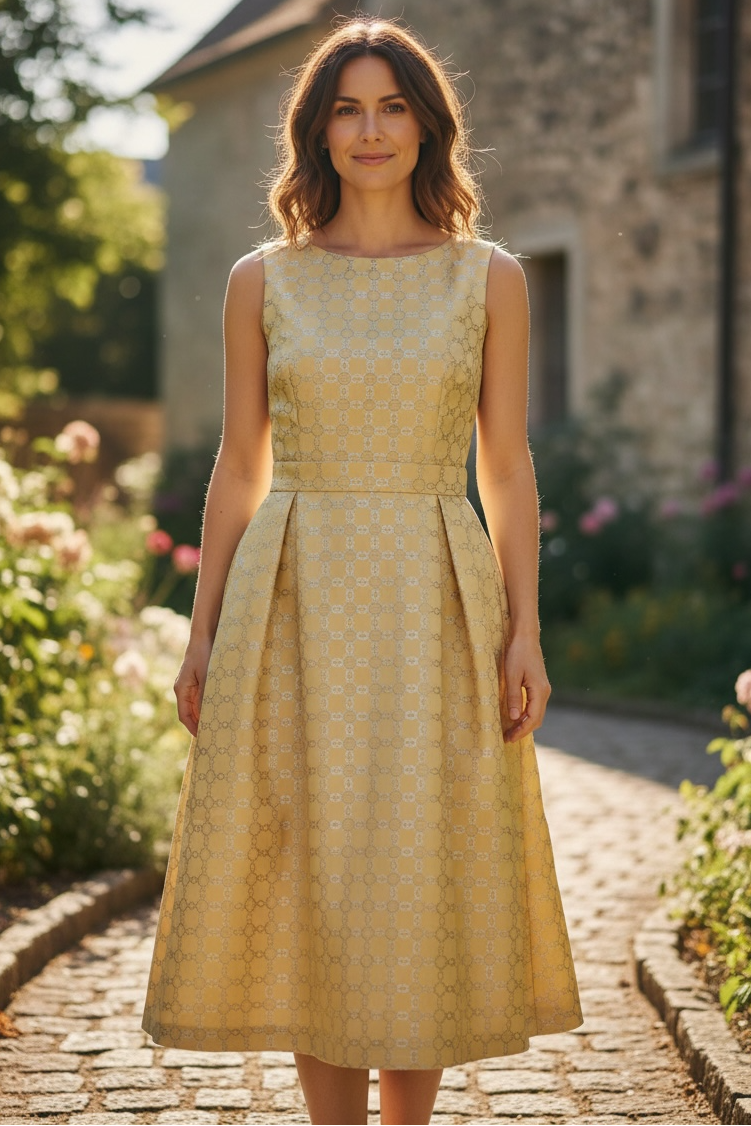 イエロー タックワンピース – MeeDress