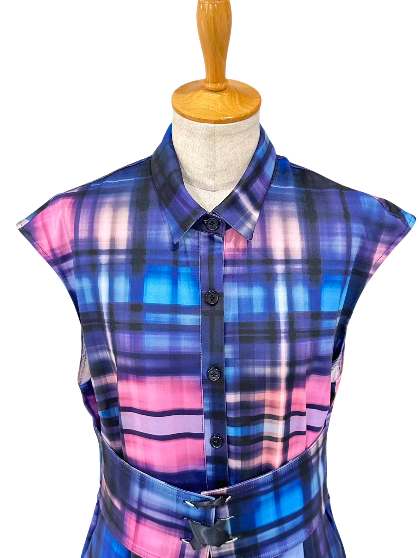 ブルーチェック オールインワン