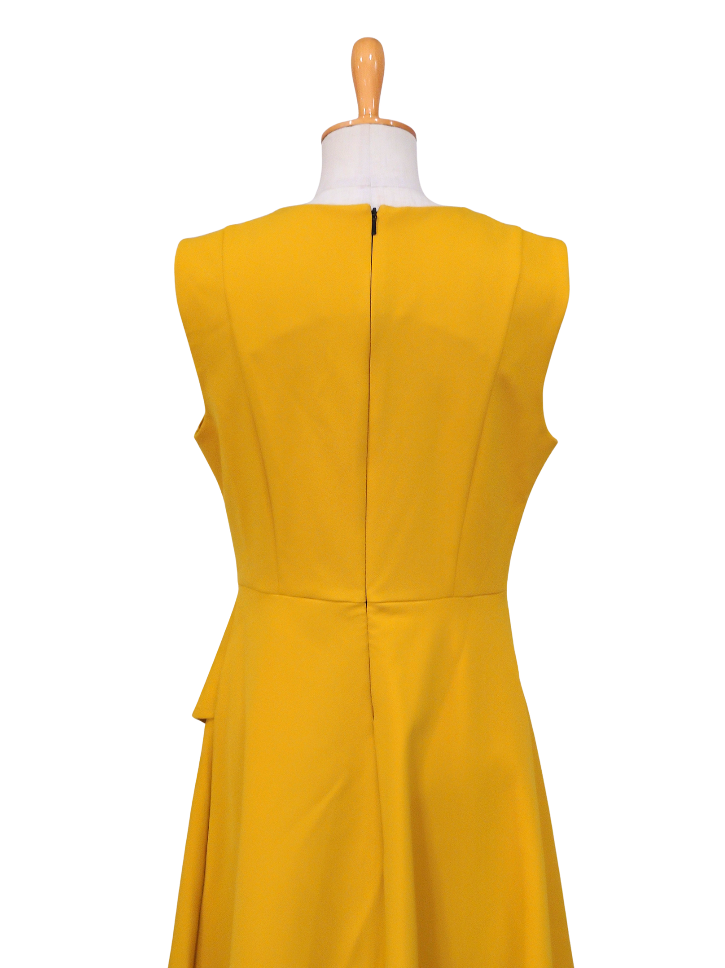 イエロー アシンメトリーレイヤードワンピース