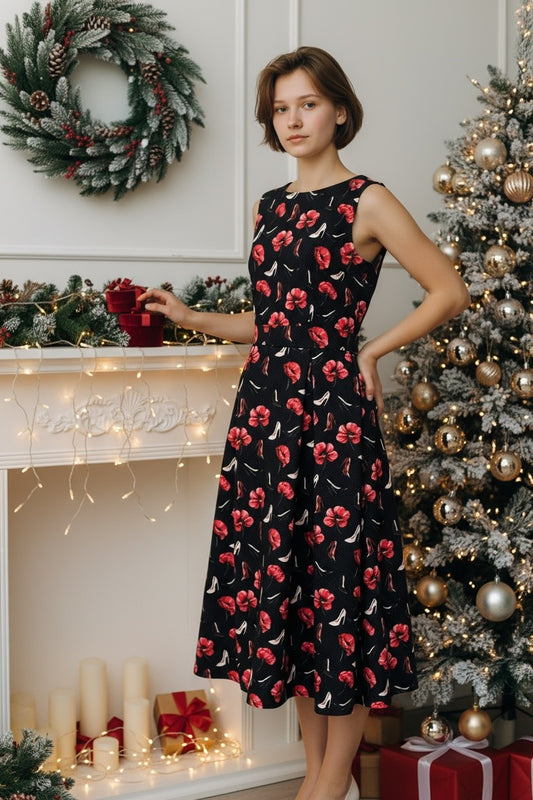 ハイヒールタックワンピース