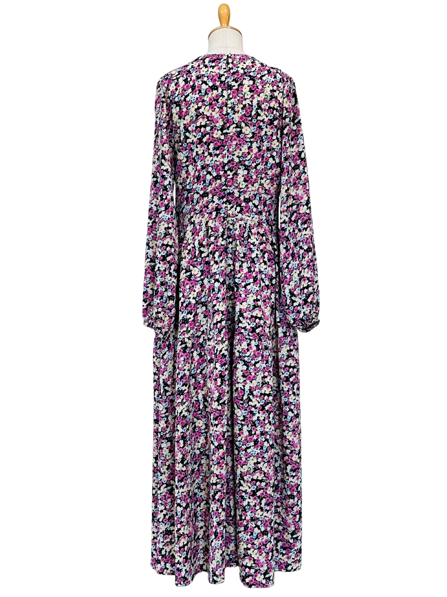 小花柄 カシュクールワンピース