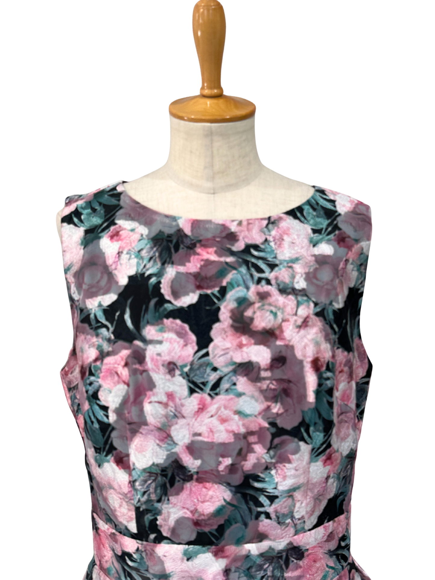 ピンク タックワンピース