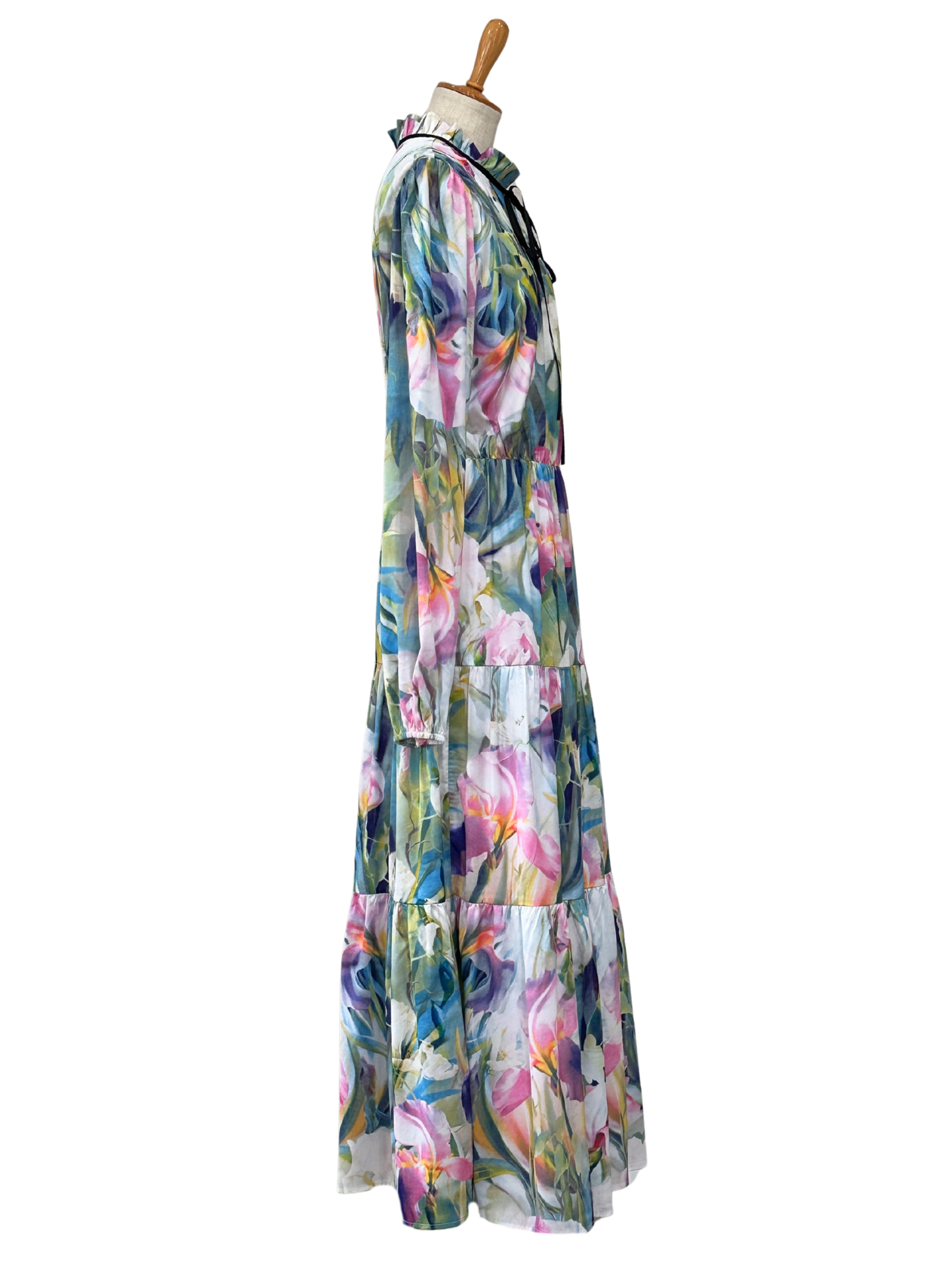 カラフル リボンカラーワンピース