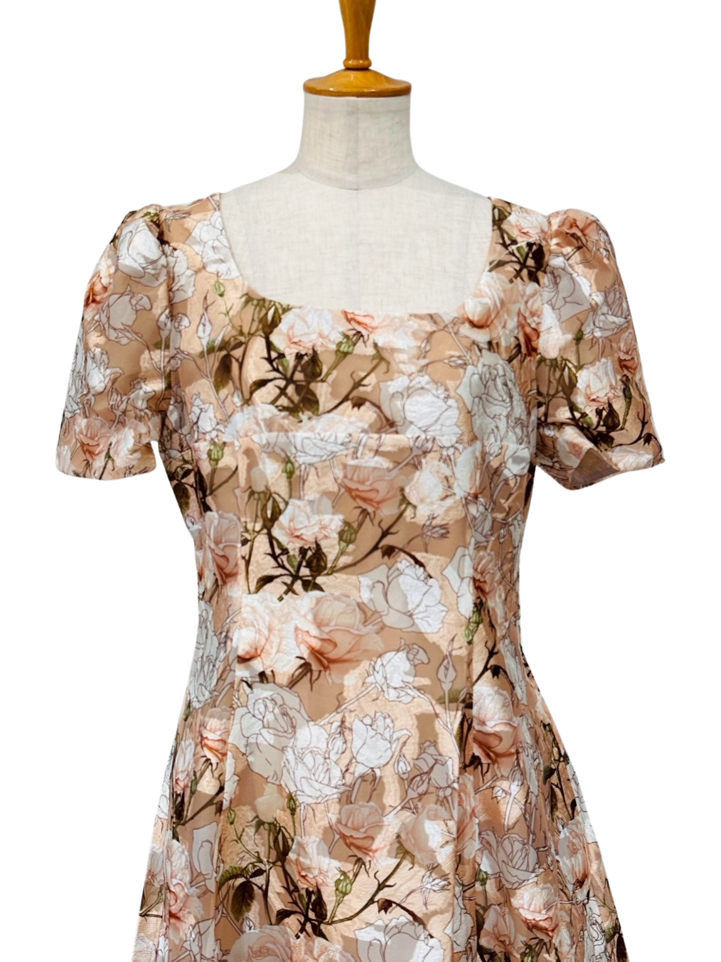 薔薇 バックリボンワンピース