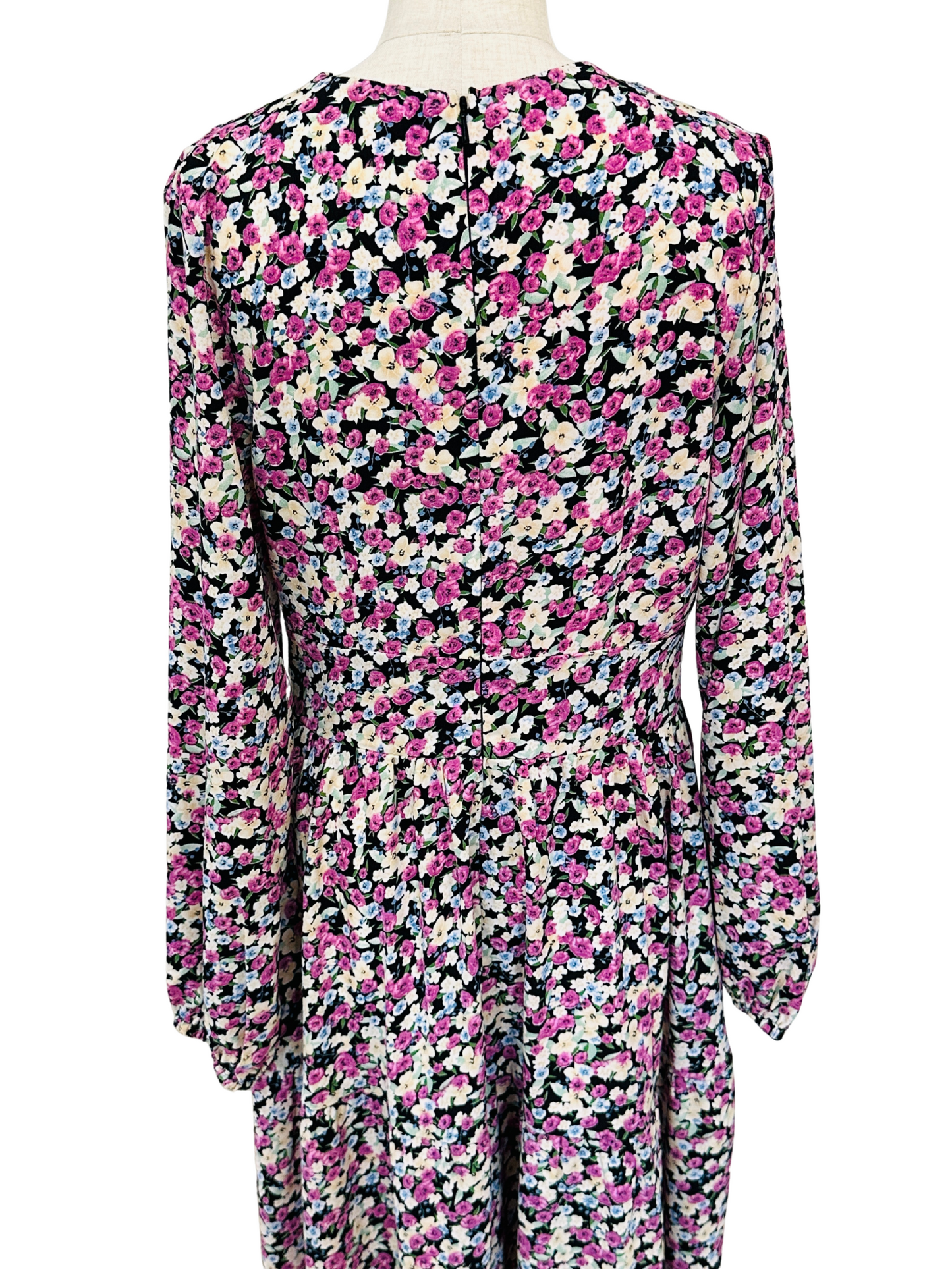 小花柄 カシュクールワンピース