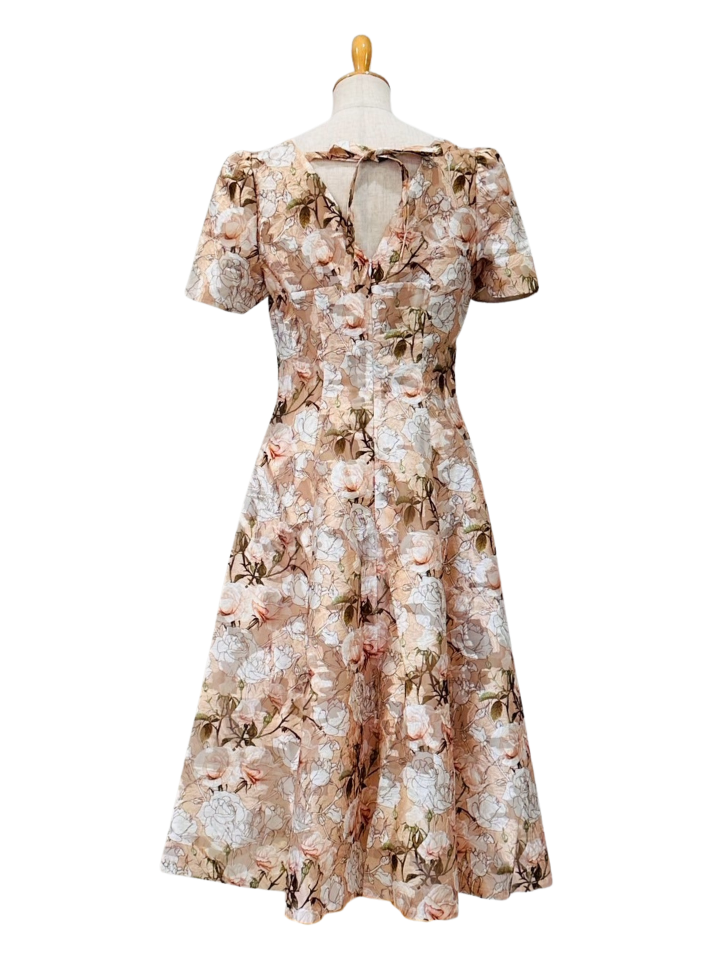 薔薇 バックリボンワンピース