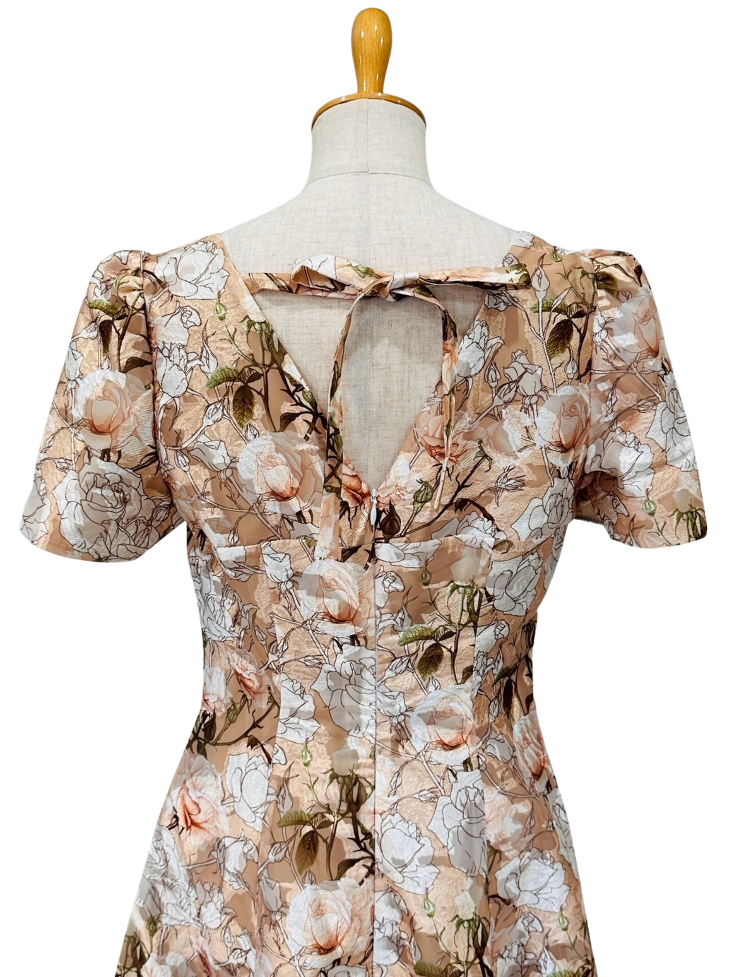 薔薇 バックリボンワンピース