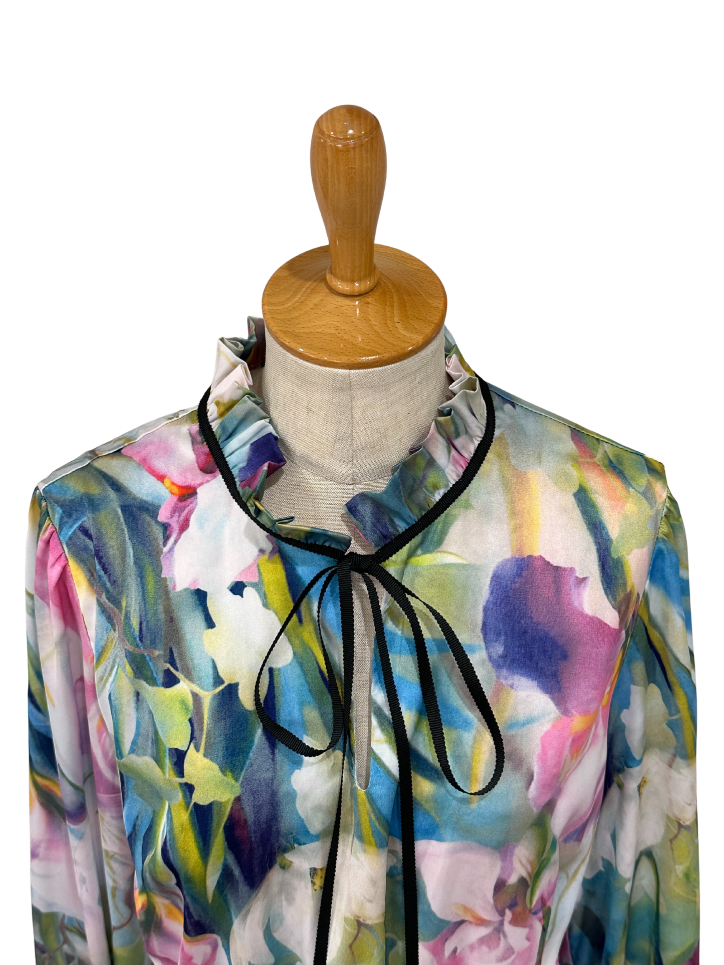 カラフル リボンカラーワンピース