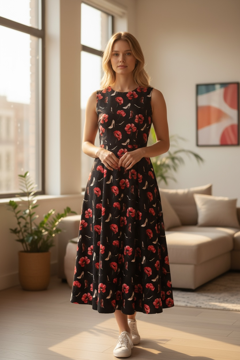 ハイヒールタックワンピース