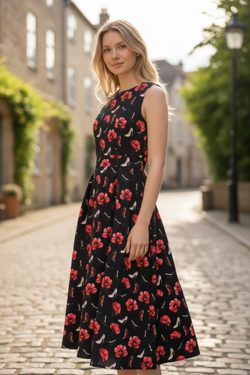 ハイヒールタックワンピース