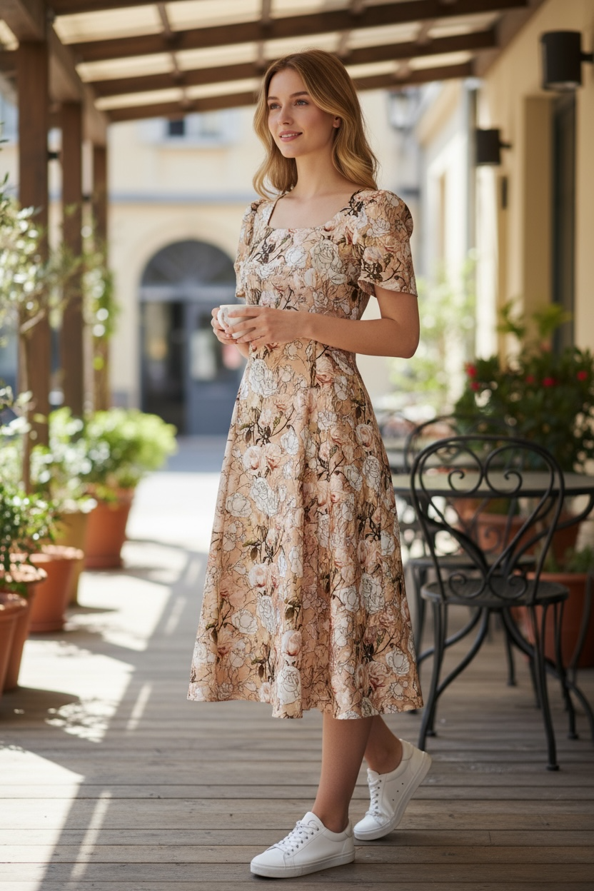 薔薇 バックリボンワンピース