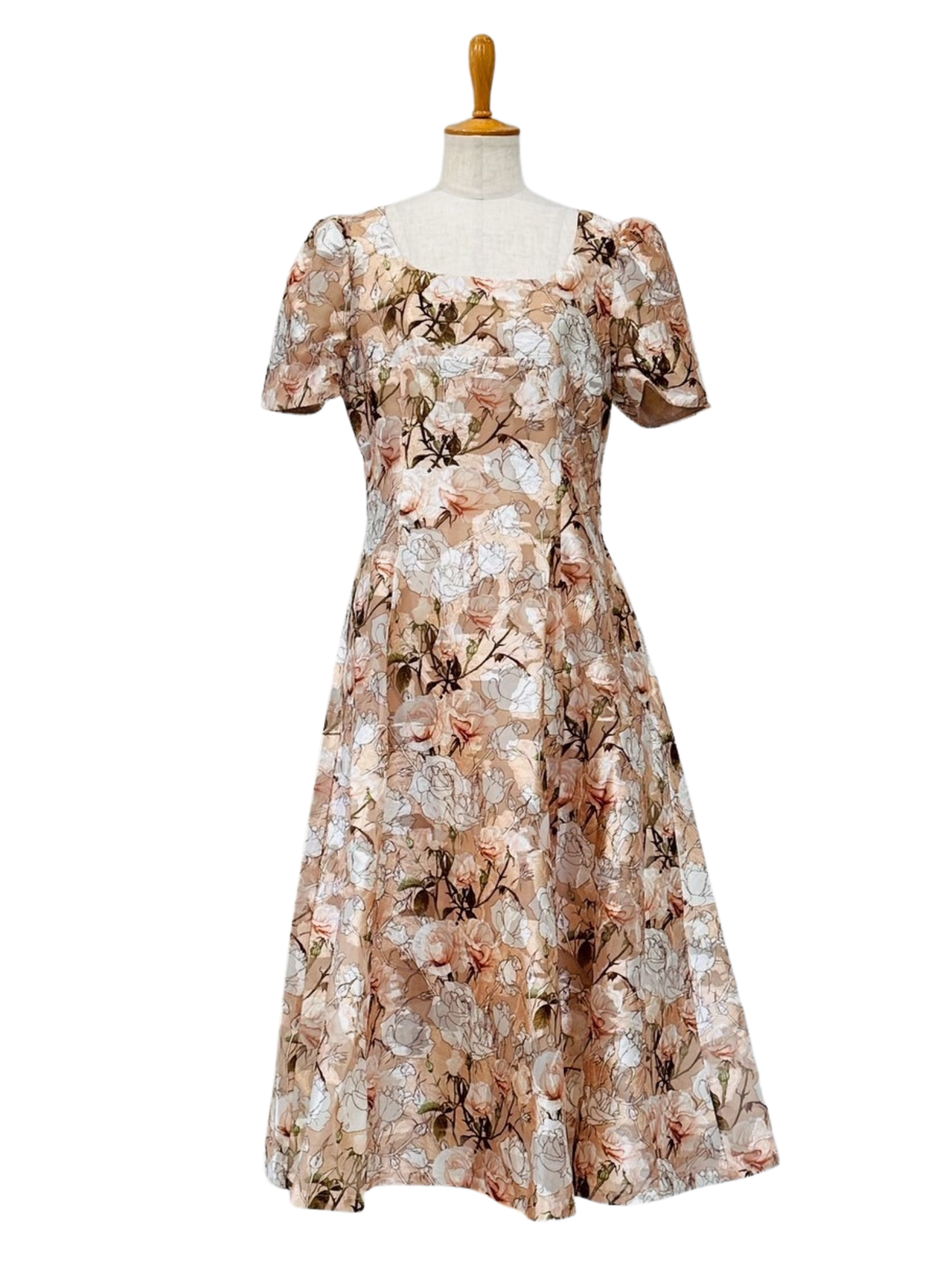 薔薇 バックリボンワンピース