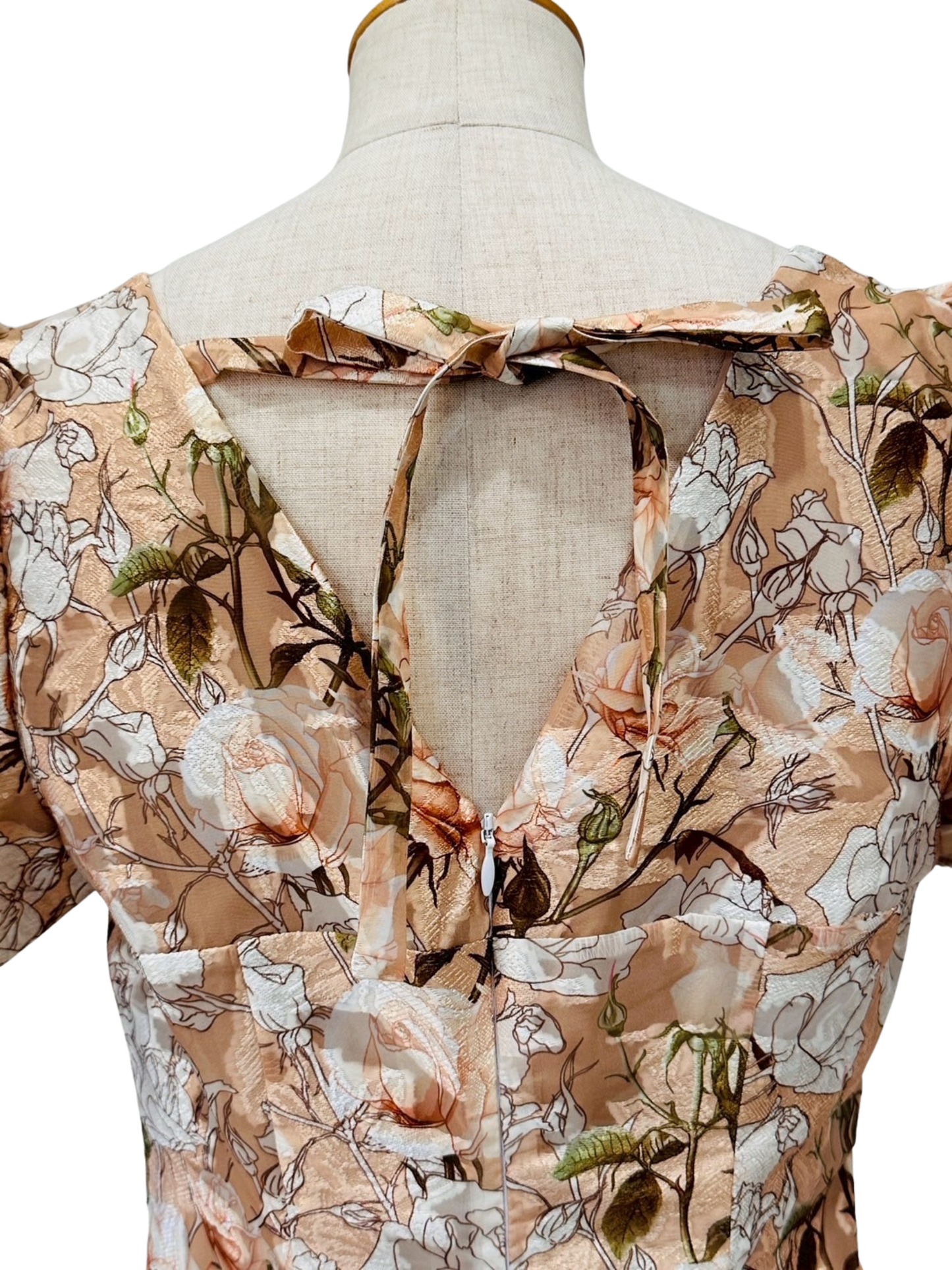 薔薇 バックリボンワンピース